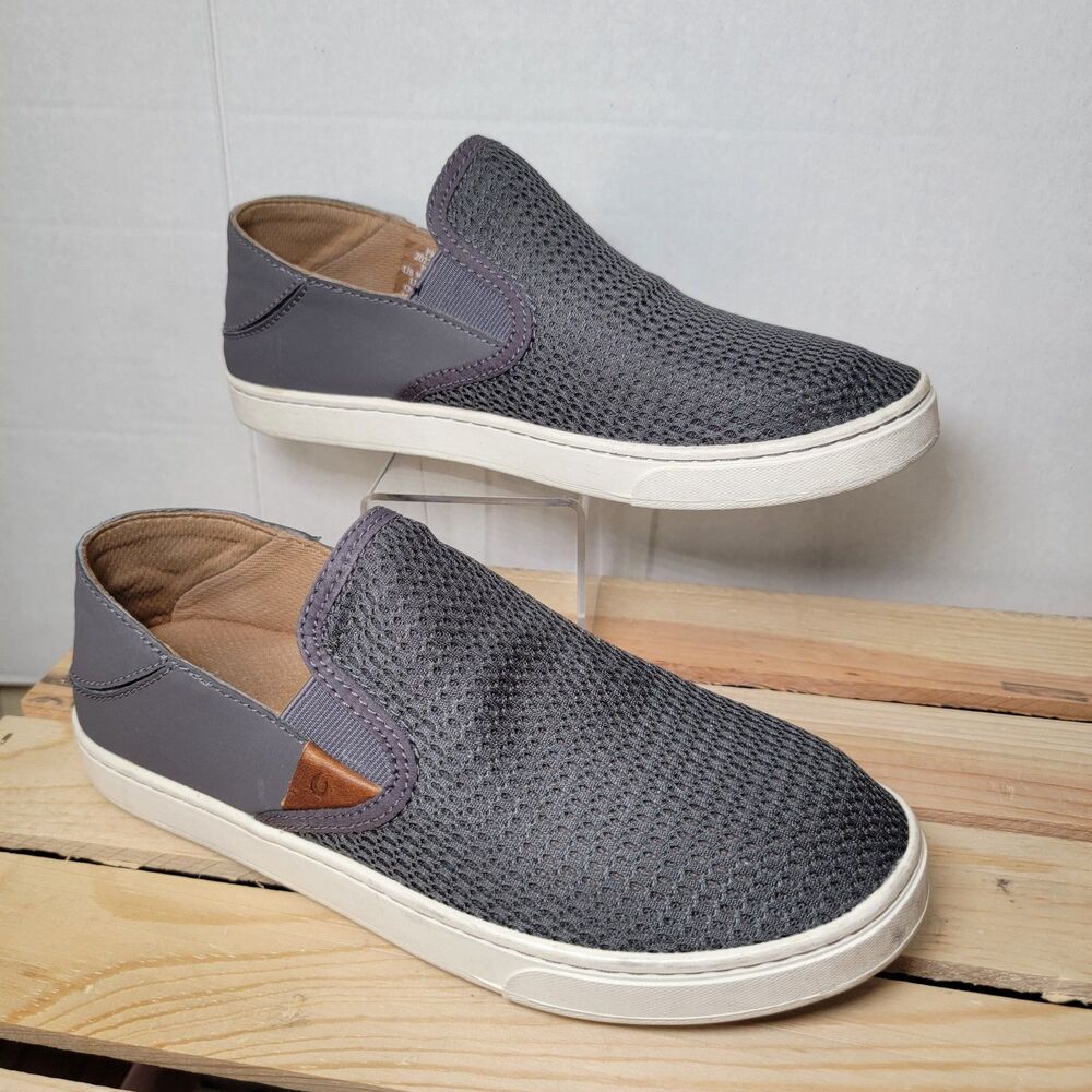 Olukai Slide-On Shoes Dark Grey - Size W8.5